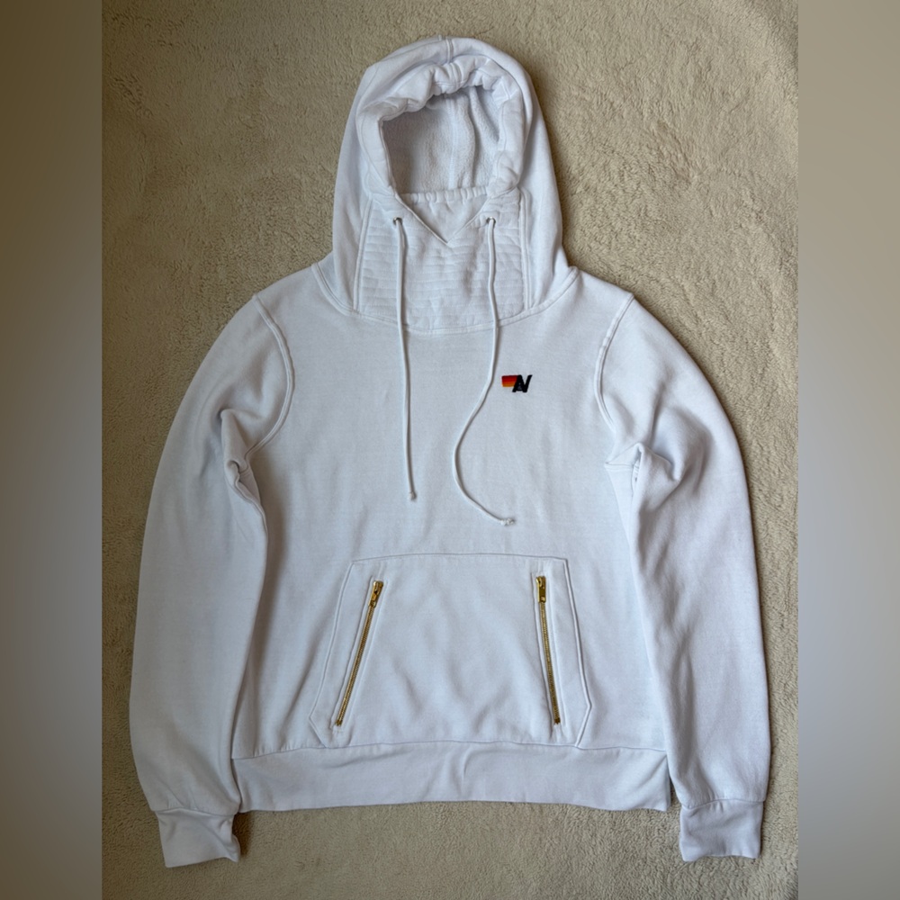 Aviator Nation White Ninja Pullover Hoodie Unisex Sizing Large - Picture 2 of 10